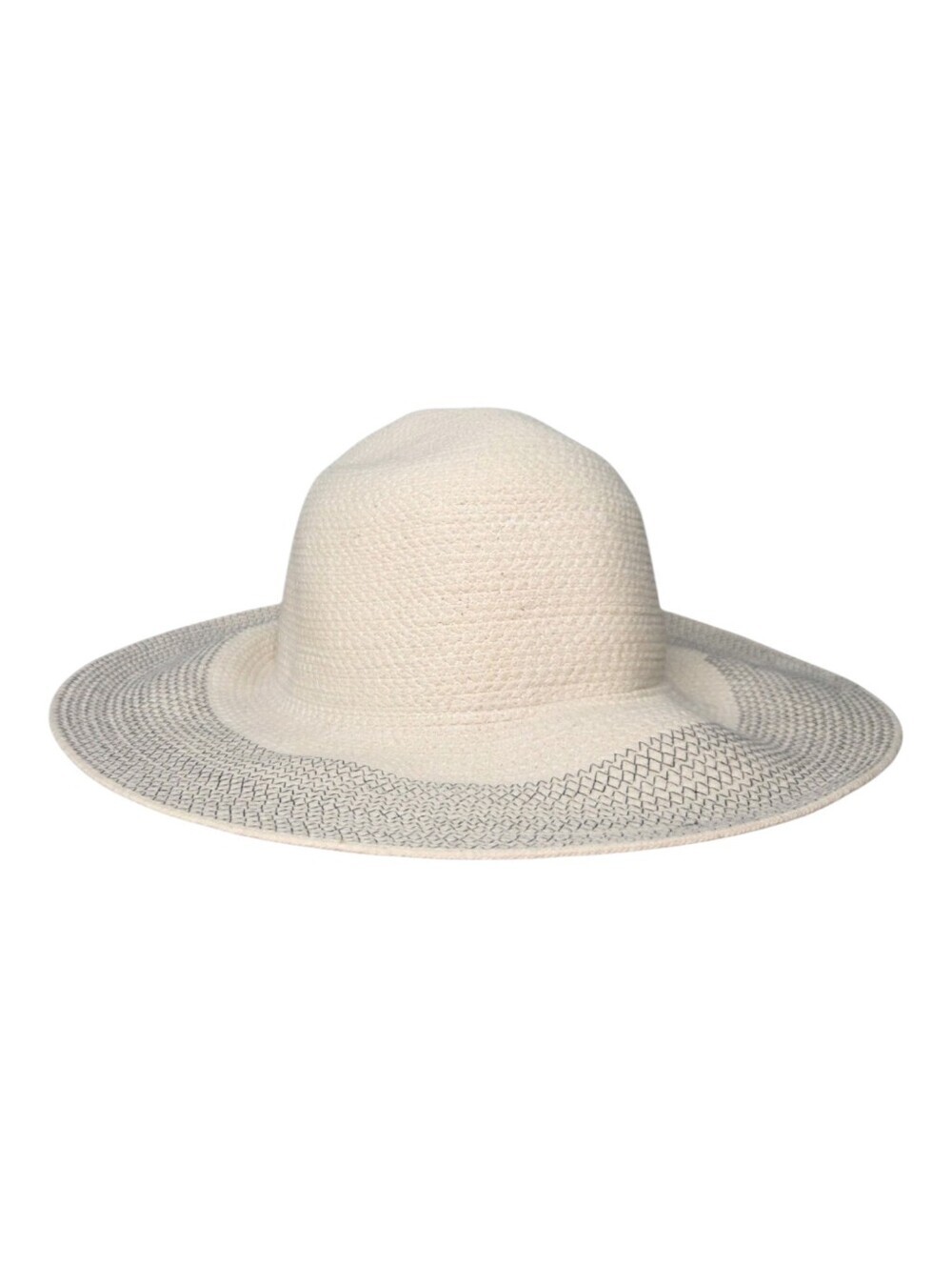 J Crew Womens Cream Woven Floppy Wide Brim Beach Sun Hat Size M / L